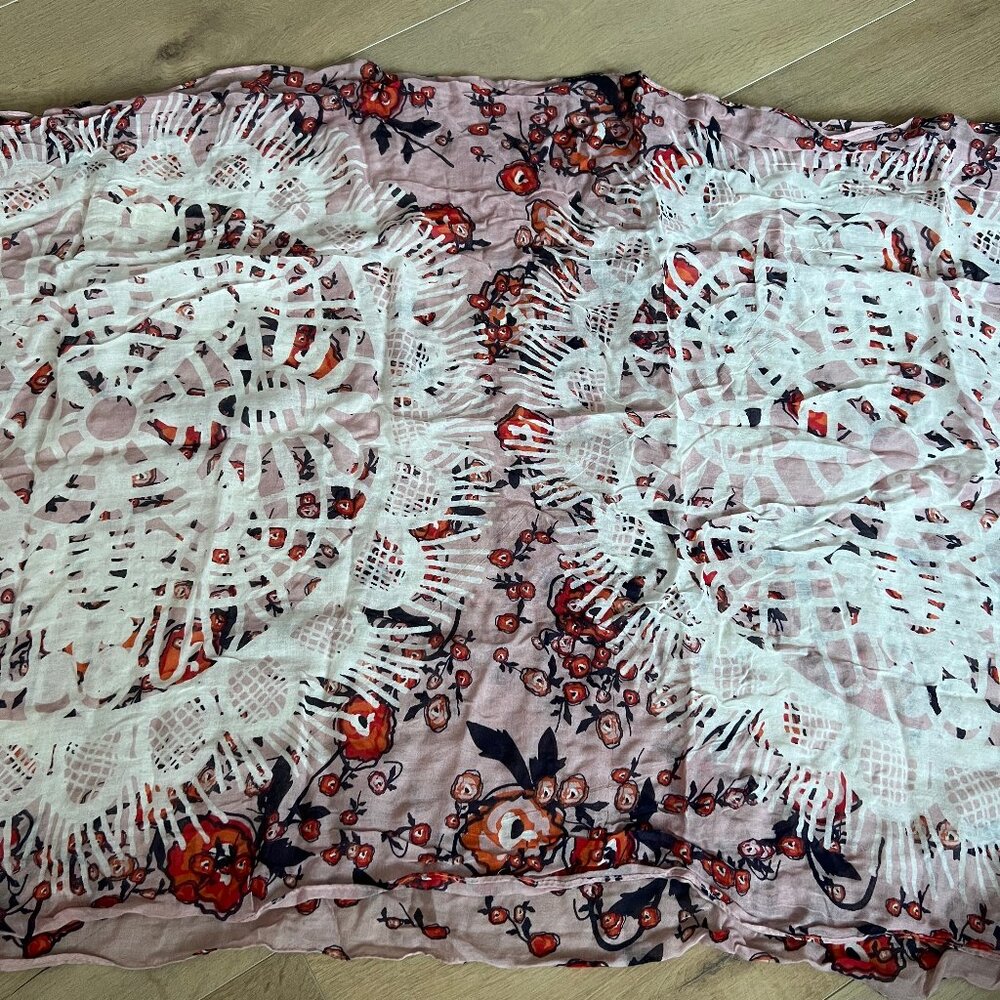 Pink Floral Abstracts Infinity Scarf